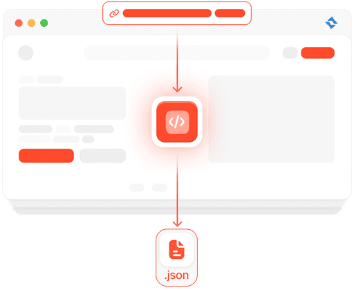A URL sent through the Evomi API returns structured JSON