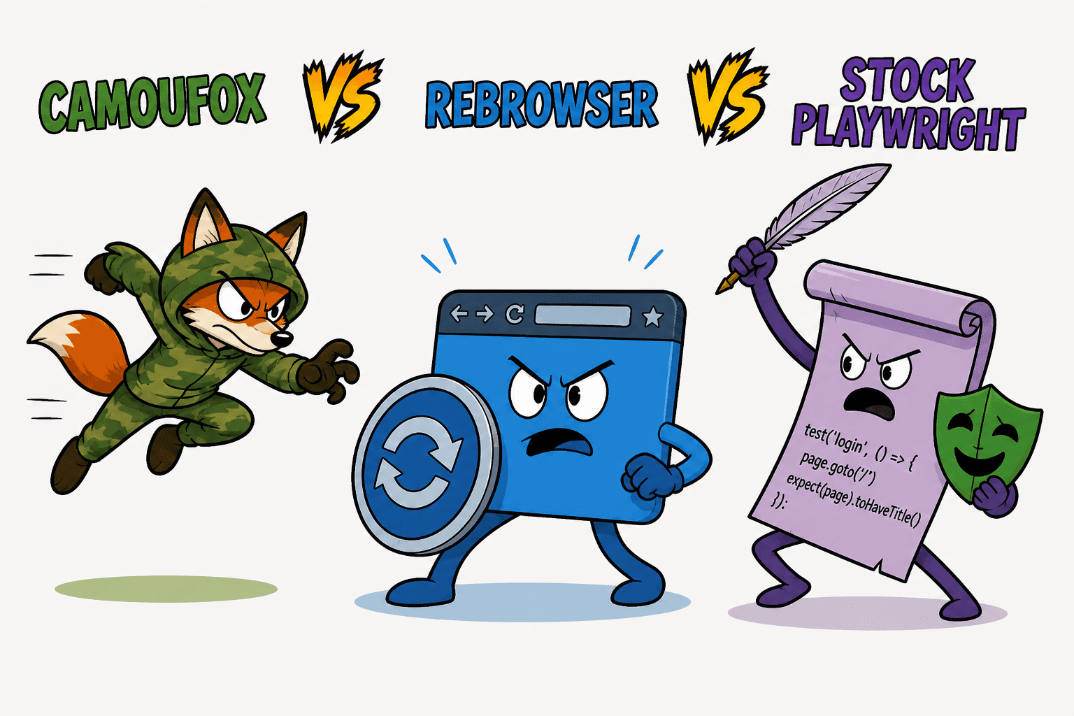 Camoufox vs. Rebrowser vs. Stock Playwright: A Fingerprint Benchmark