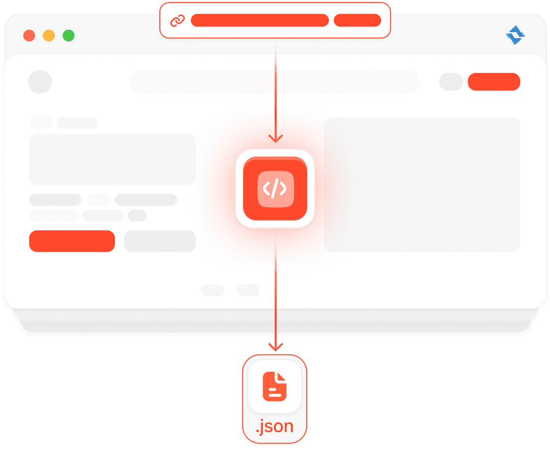 A URL sent through the Evomi API returns structured JSON