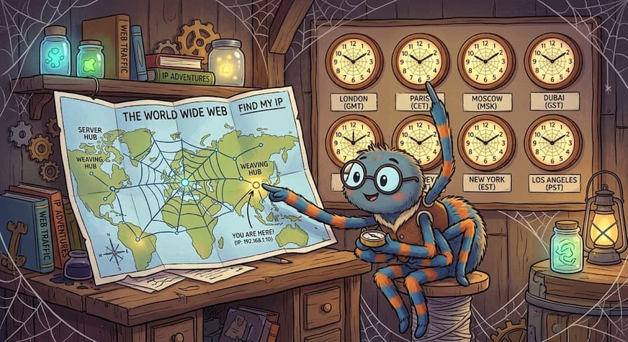 Spider timezone and IP