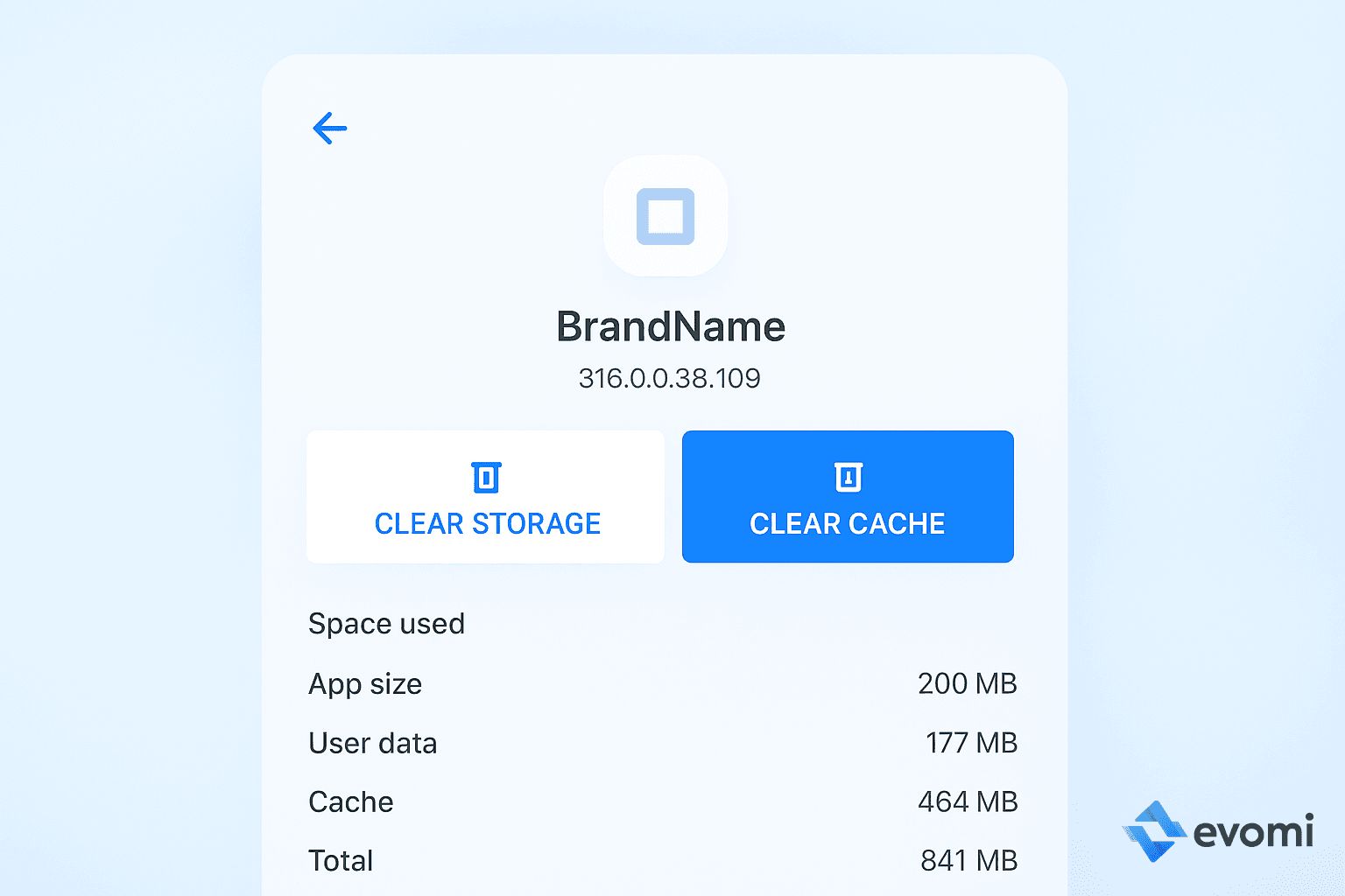 Android storage screen for Instagram showing Clear cache button