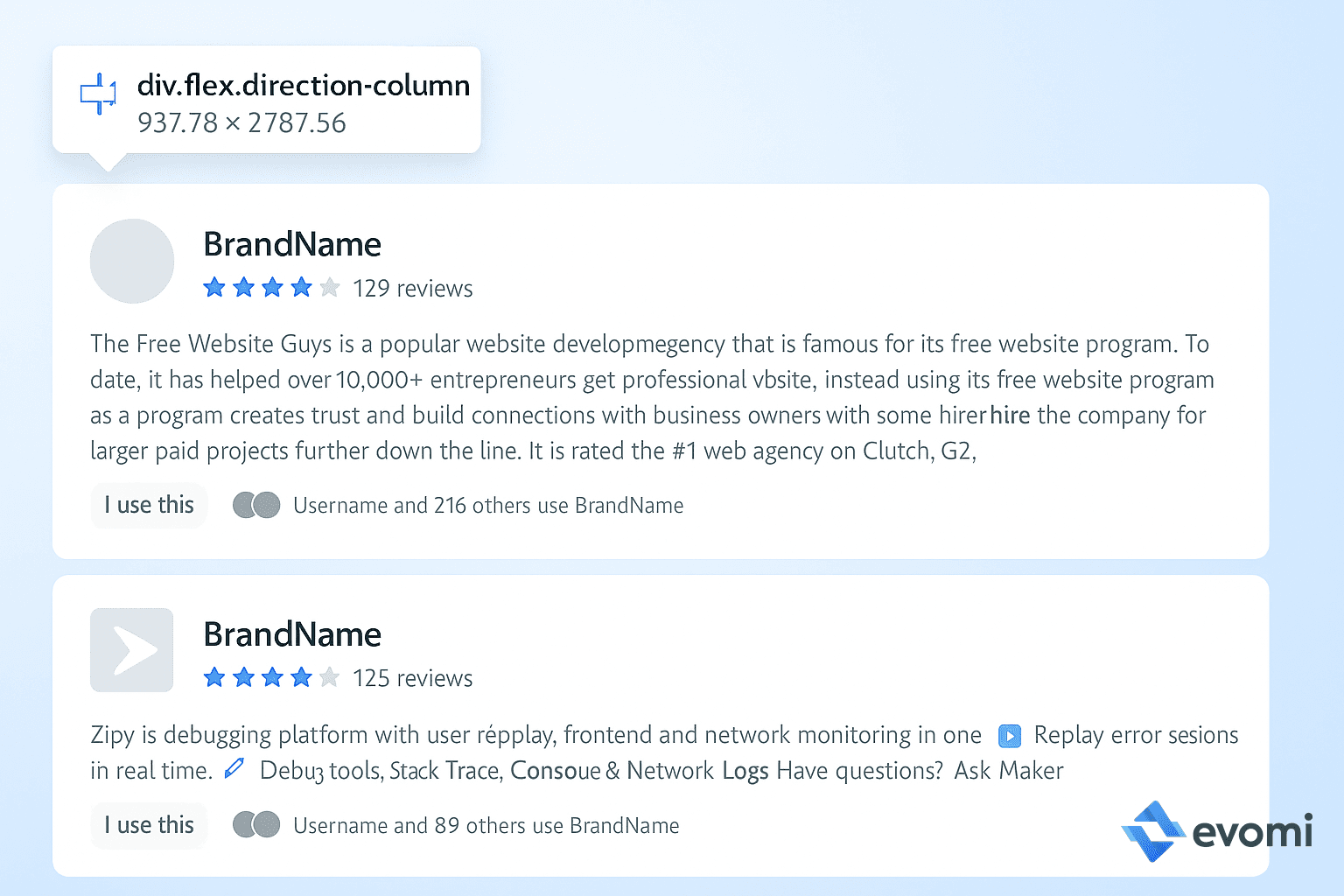 Highlighting product data elements on Product Hunt page
