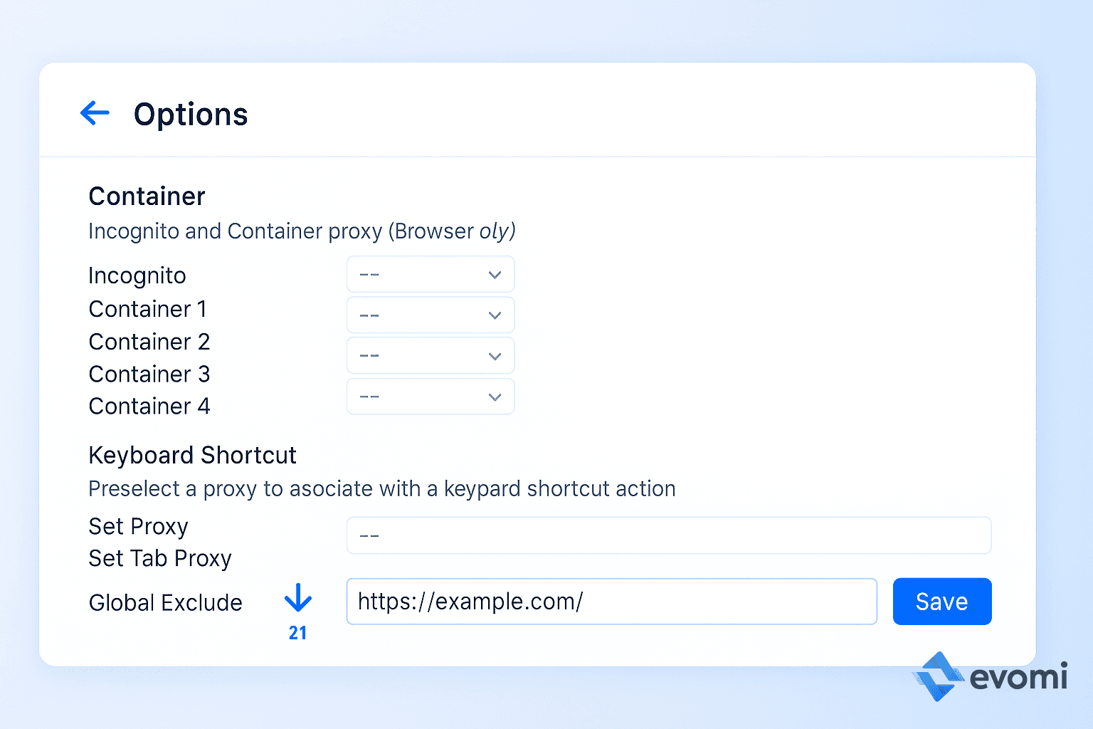FoxyProxy Firefox Patterns/Excludes Configuration
