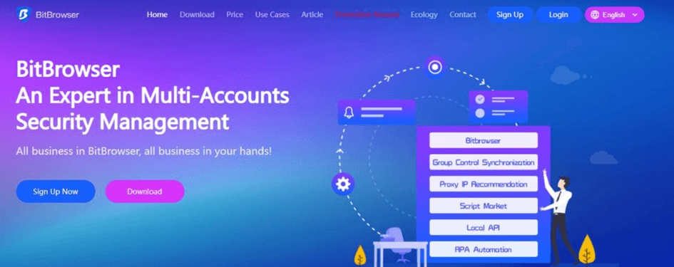 Bitbrowser website screenshot