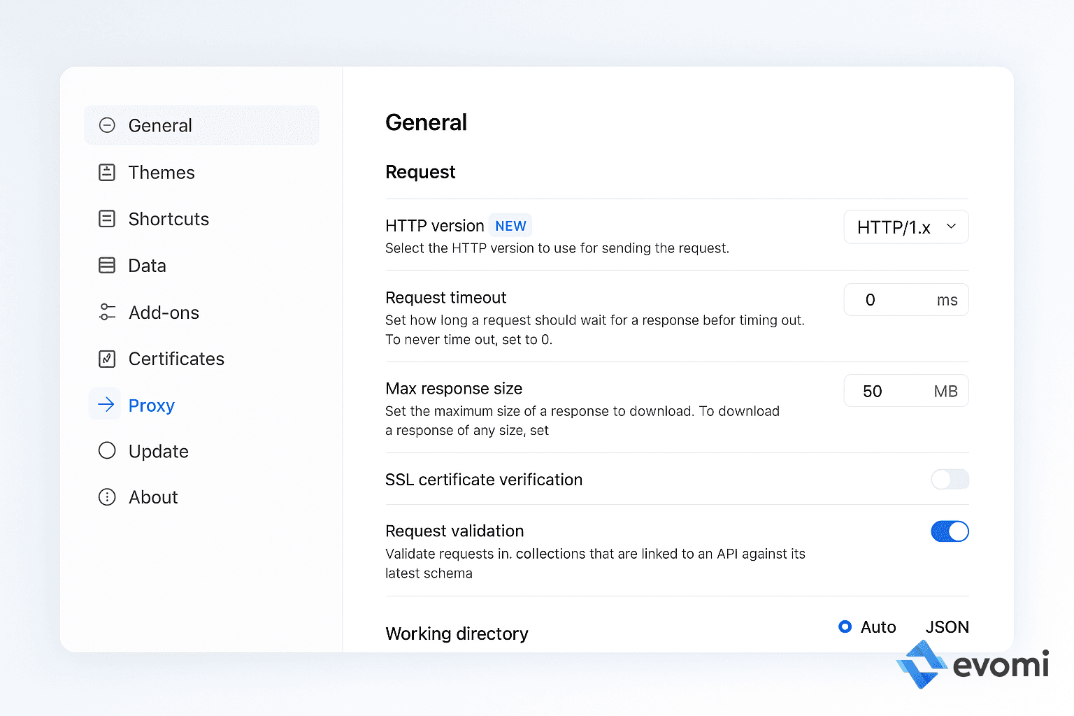 Postman Settings Proxy Tab