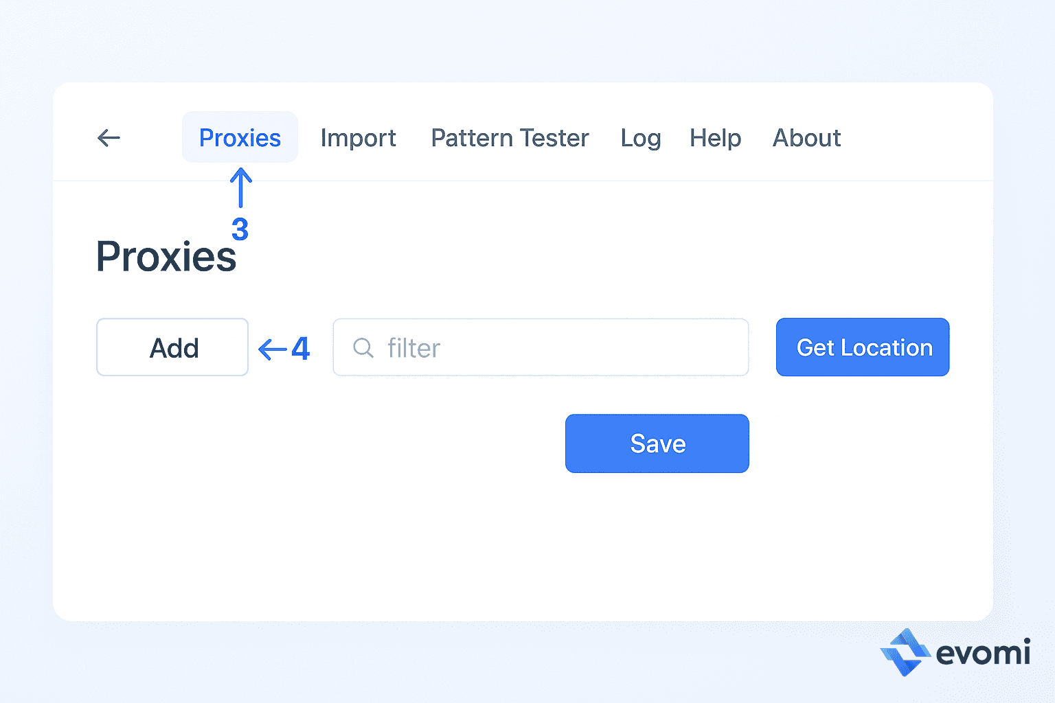 FoxyProxy Options - Add Button