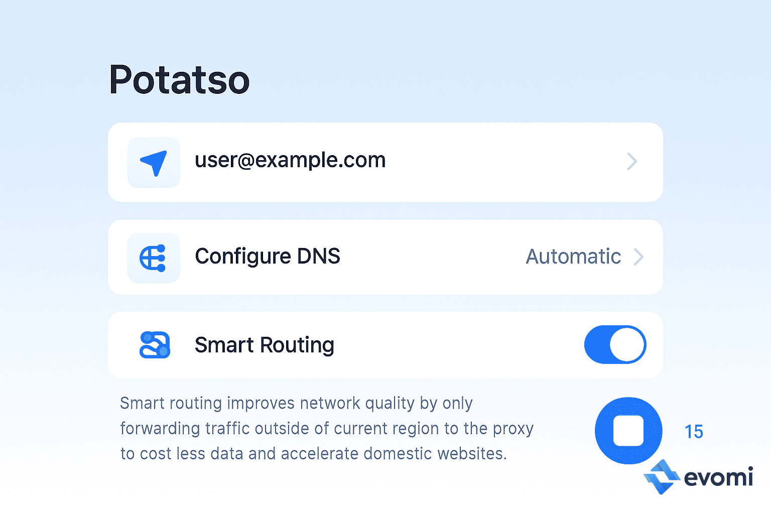 Potatso Stop Proxy Connection Button