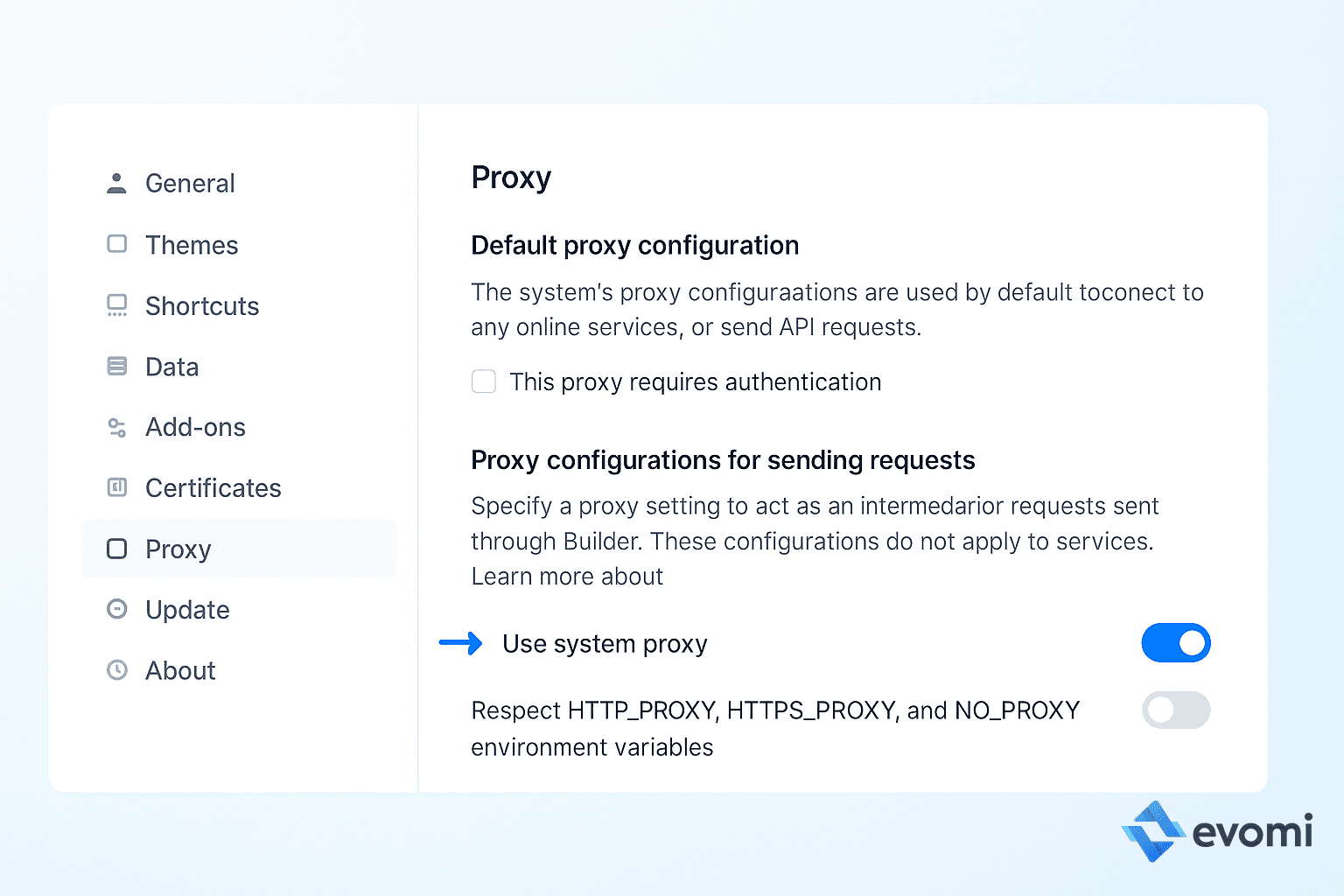Enable System Proxy in Postman