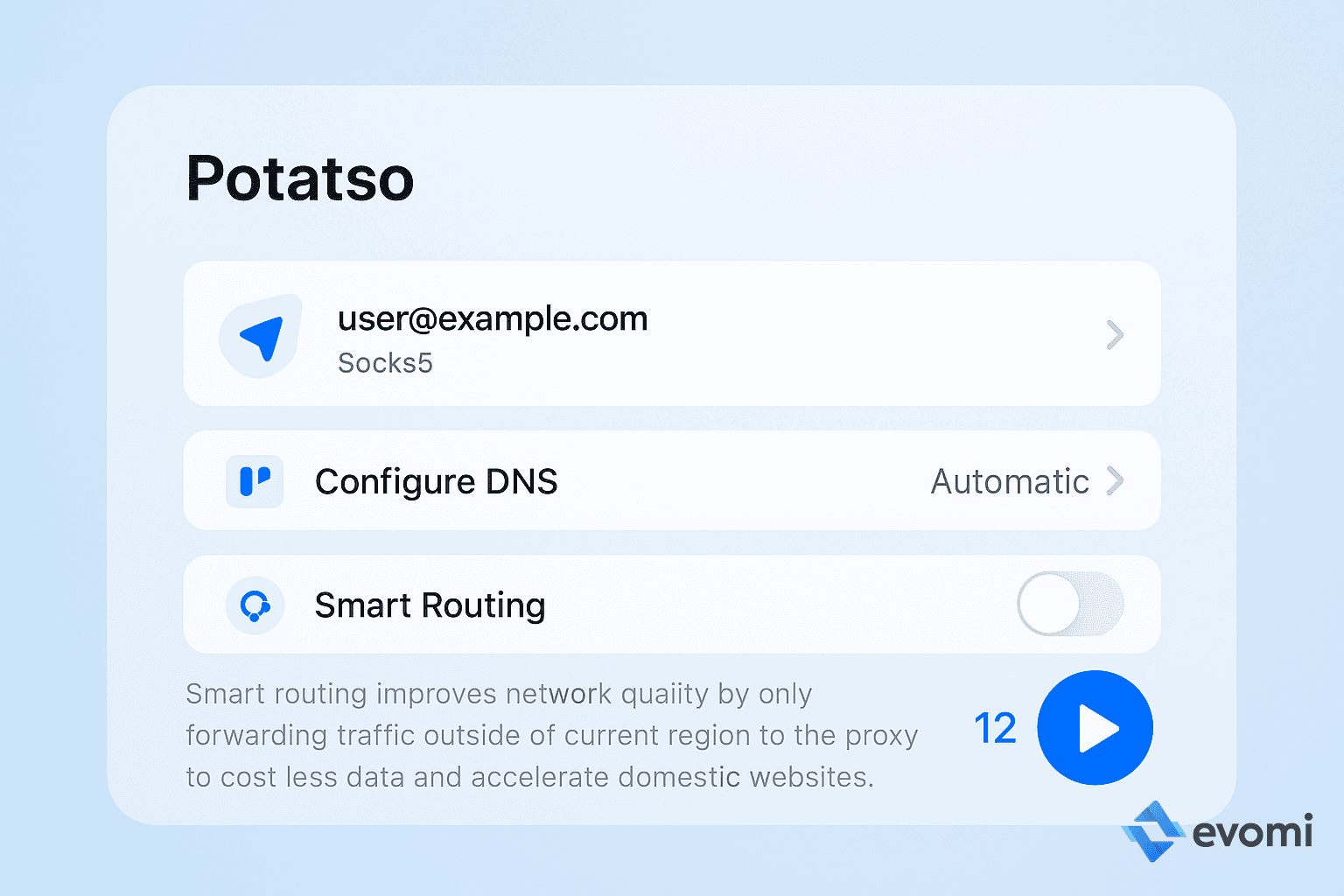 Potatso Start Proxy Connection Button