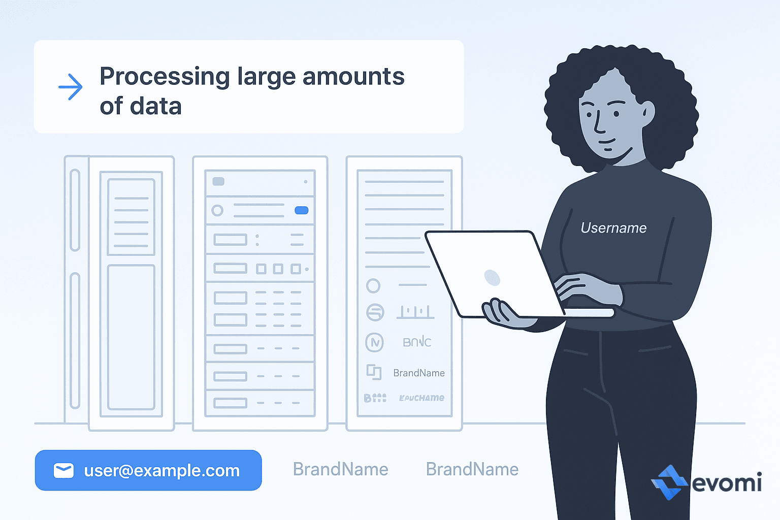 Illustration of data being filtered and reduced