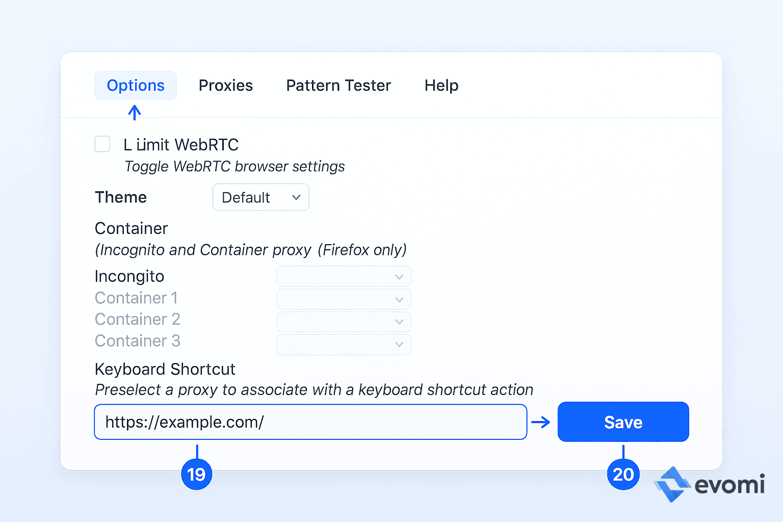 FoxyProxy Patterns/Excludes Configuration