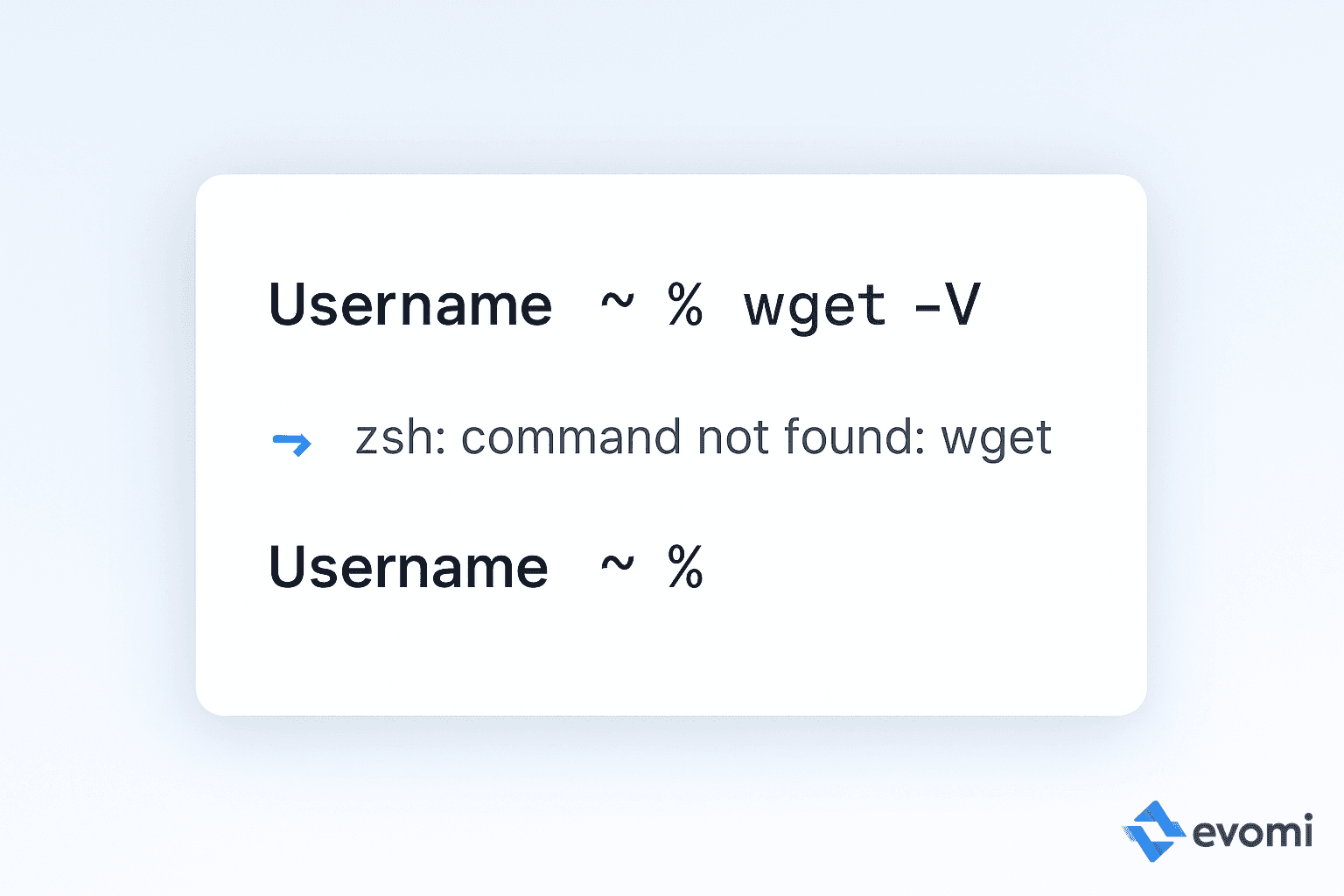 wget command not found error message