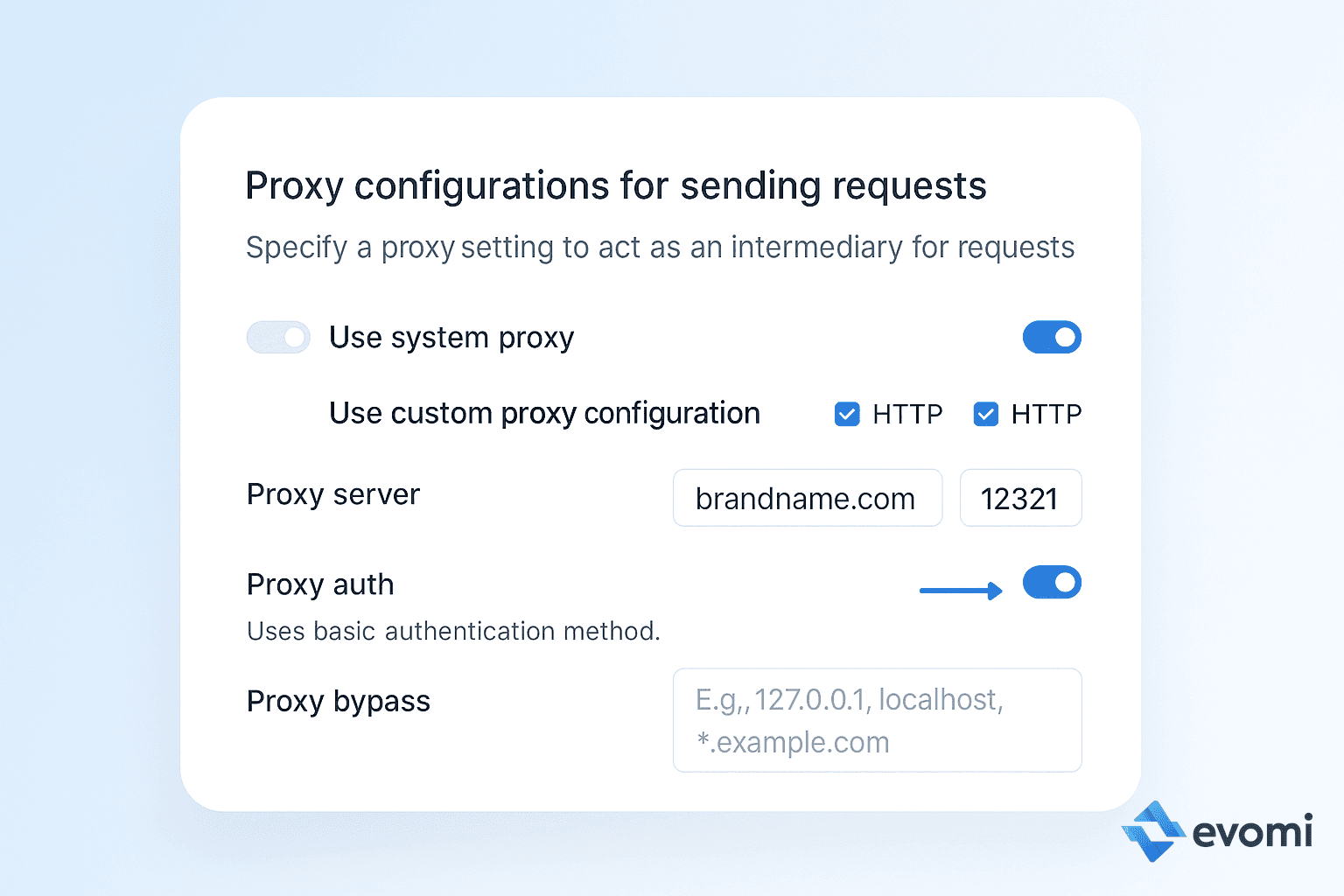 Enter Proxy Server IP and Port in Postman