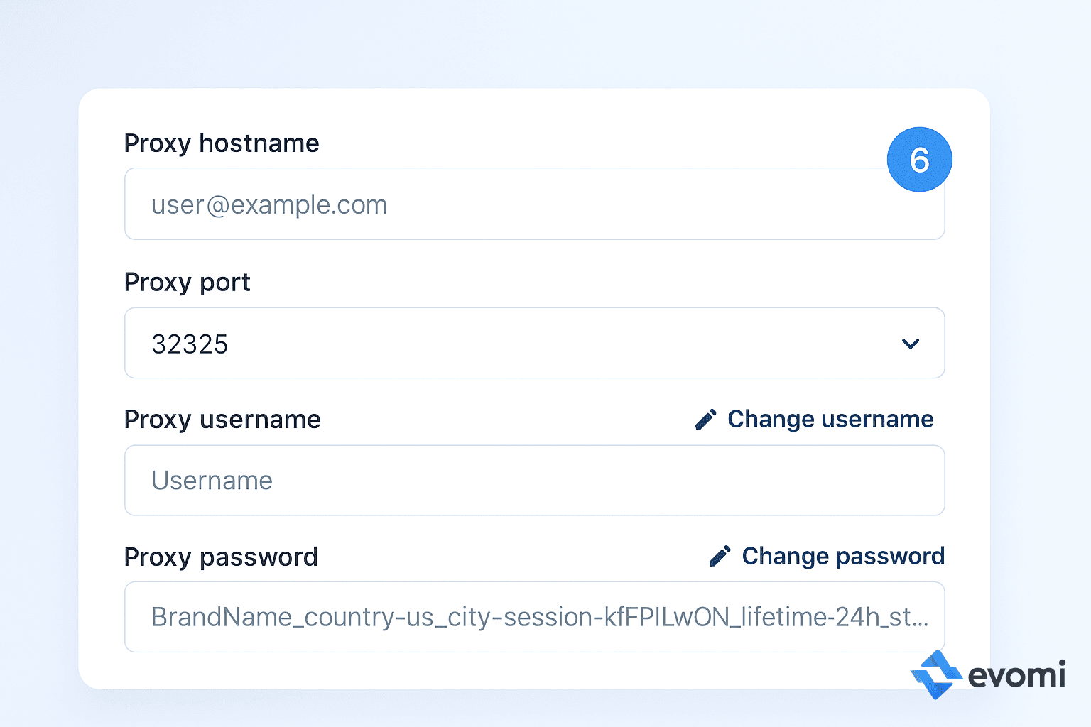 Copying proxy credentials