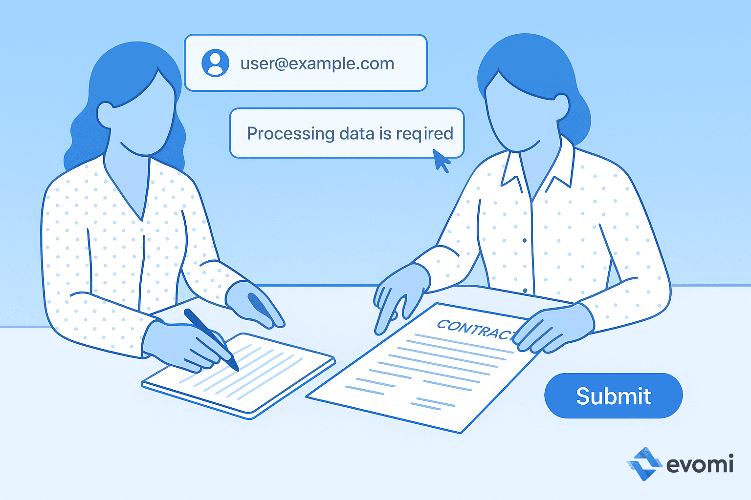 Signing a document for consent