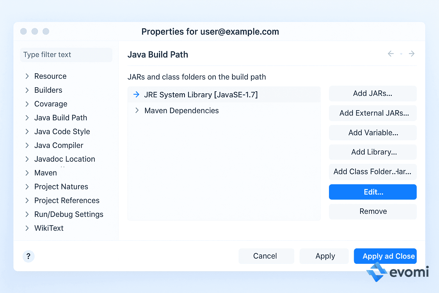 Editing JRE System Library in Eclipse