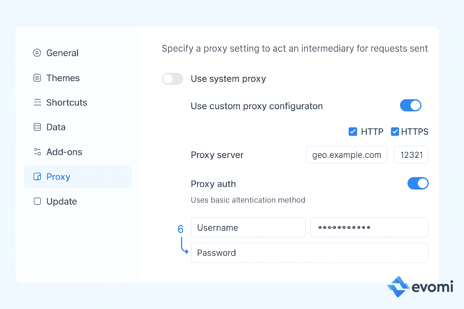 Enter Proxy Username and Password in Postman