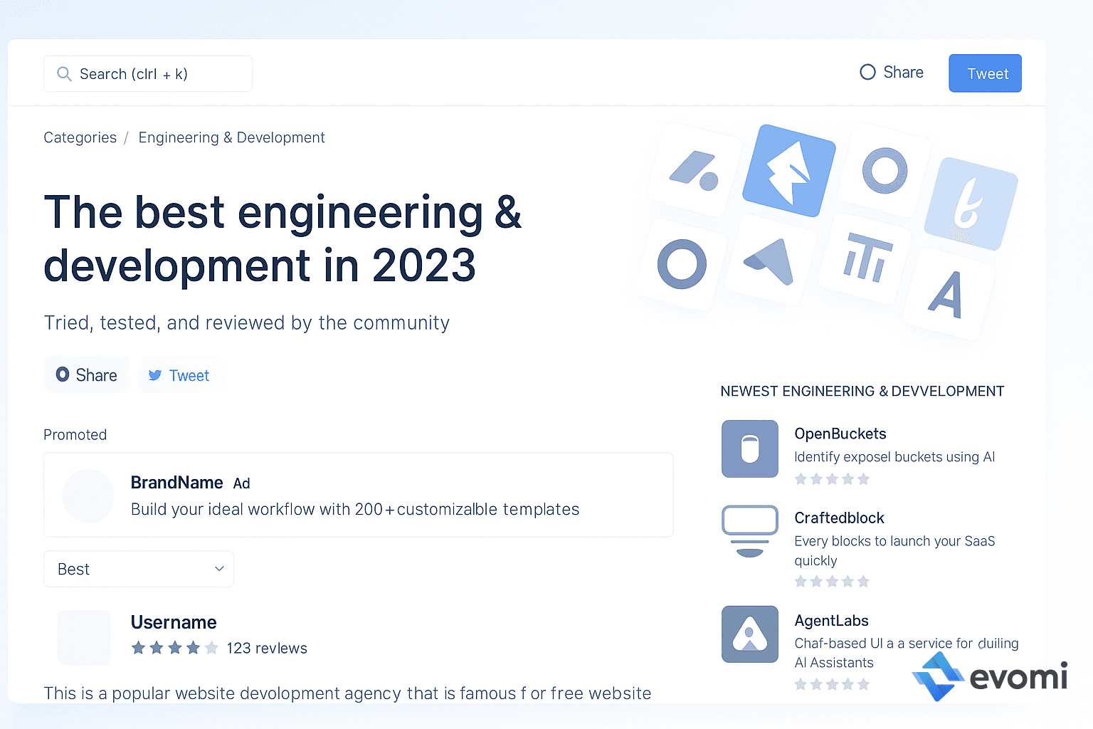 Product Hunt category page example